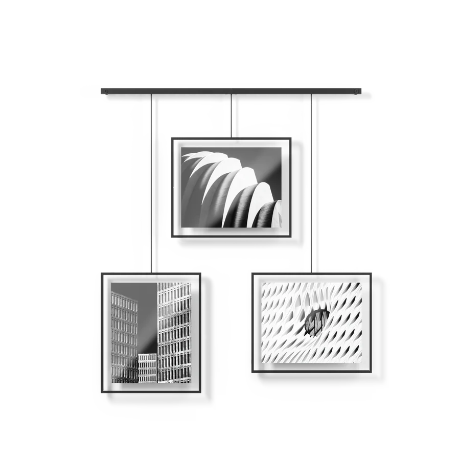 ALL GREY SUPPLY | Exhibit 8x10 Wall Picture Frames, Set of 3