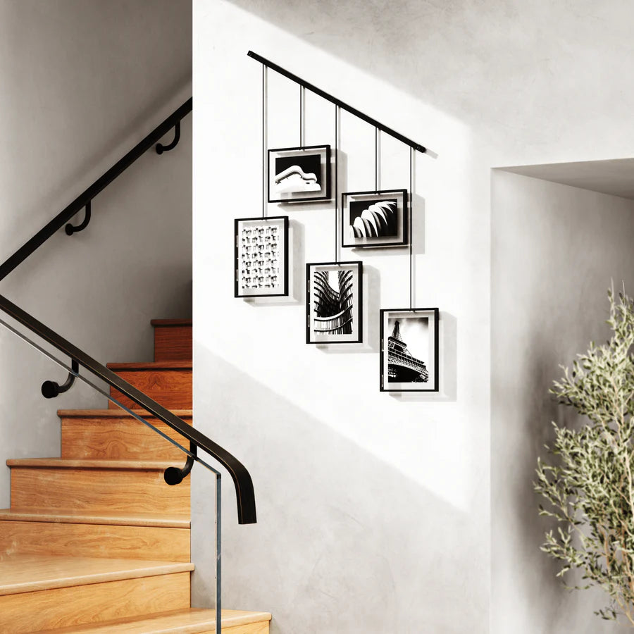ALL GREY SUPPLY | Exhibit Wall Picture Frames, Set of 5