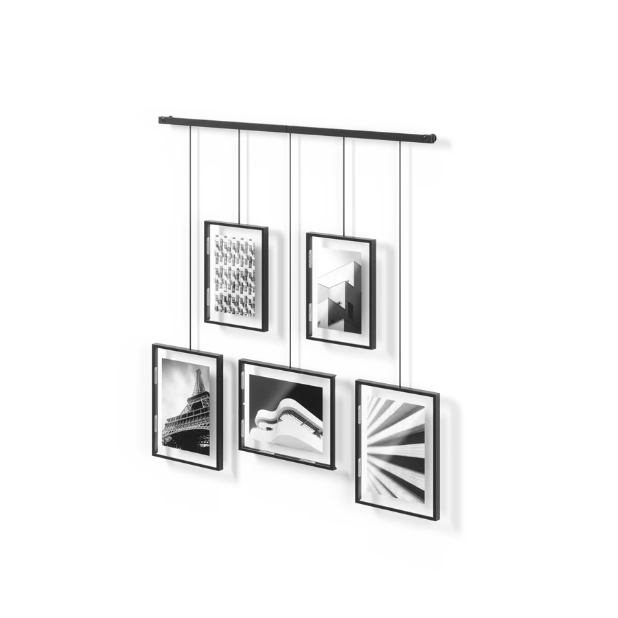 ALL GREY SUPPLY | Exhibit Wall Picture Frames, Set of 5