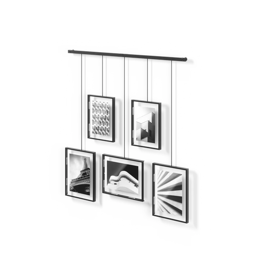 ALL GREY SUPPLY | Exhibit Wall Picture Frames, Set of 5