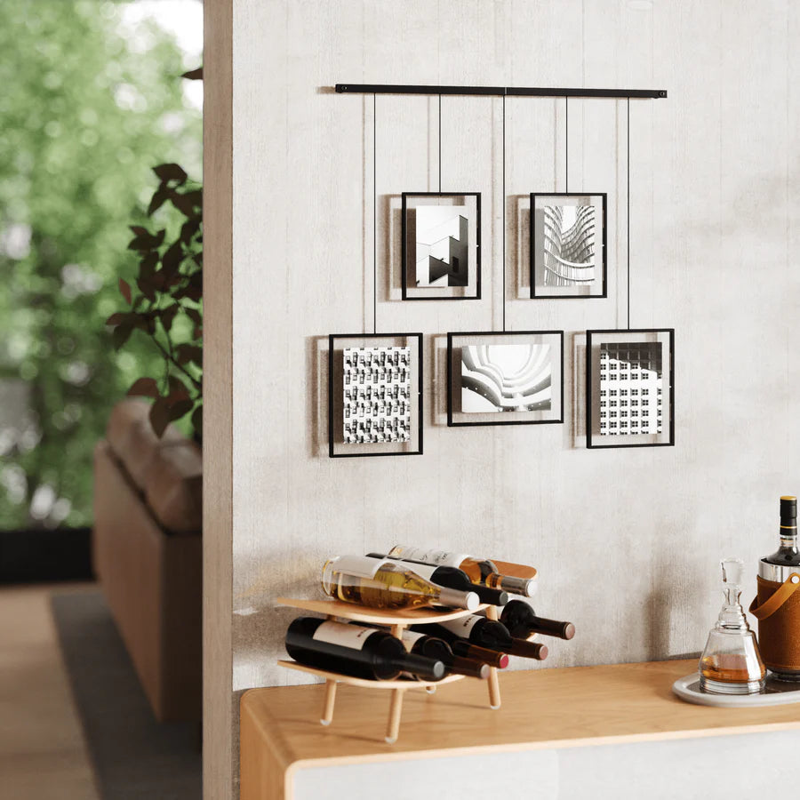 ALL GREY SUPPLY | Exhibit Wall Picture Frames, Set of 5