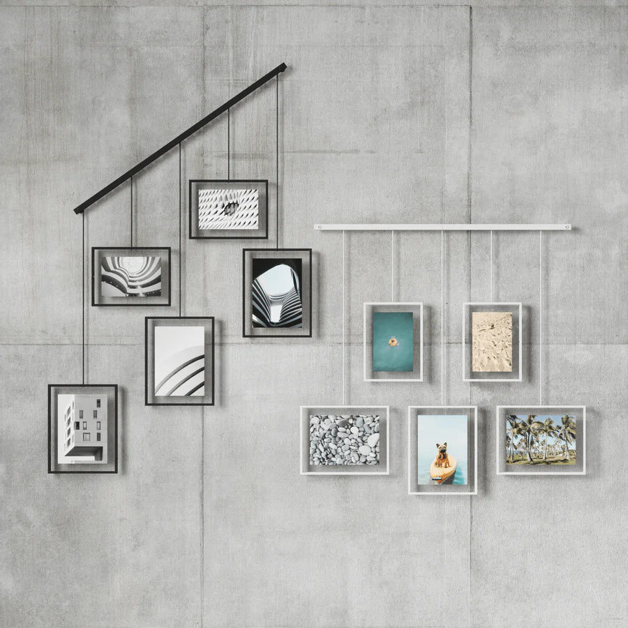 ALL GREY SUPPLY | Exhibit Wall Picture Frames, Set of 5
