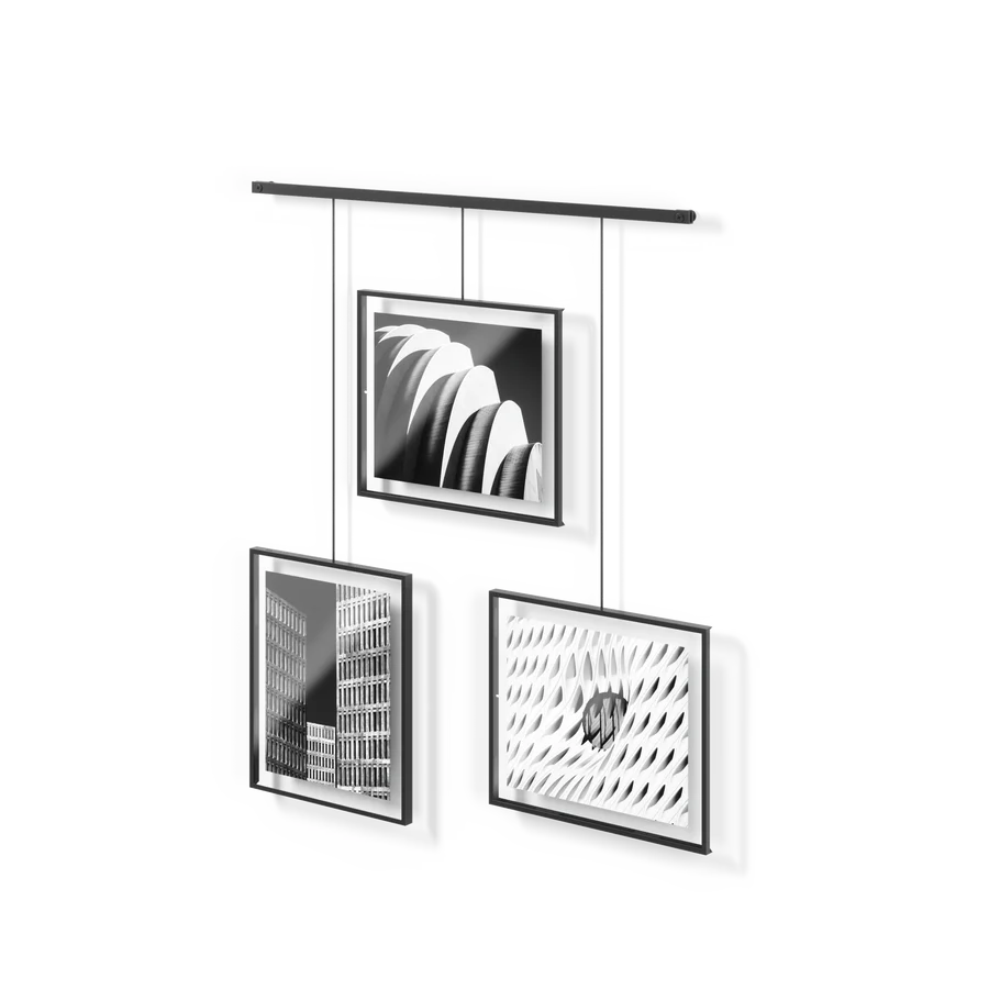 ALL GREY SUPPLY | Exhibit 8x10 Wall Picture Frames, Set of 3