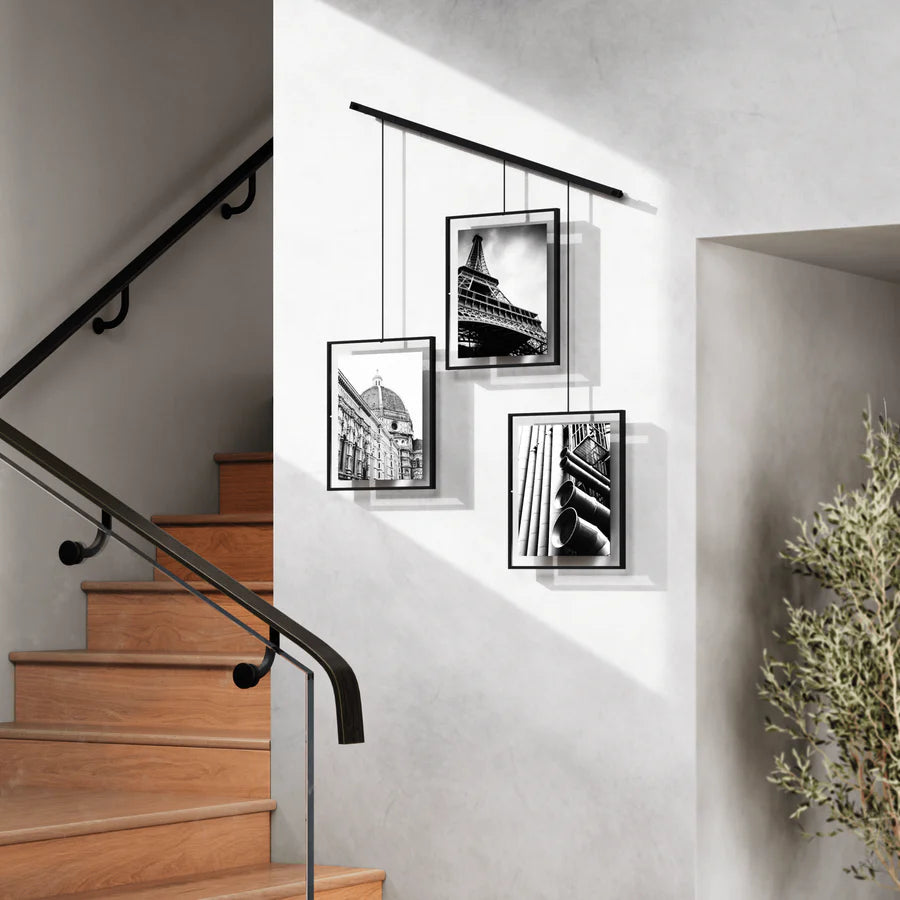 ALL GREY SUPPLY | Exhibit 8x10 Wall Picture Frames, Set of 3